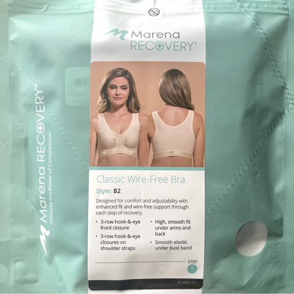 Marena Recovery Post Surgery Compression Bra Size Large 3840 Black *Price Firm* - Picture 3 of 4